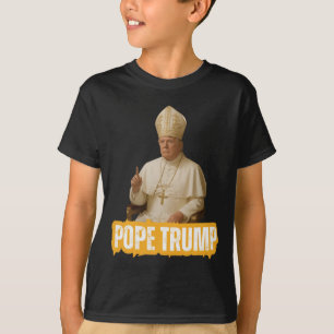 Pope Trump Funny Trump Vatican Christian Retro Chu T-Shirt