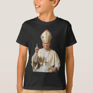 Pope Trump Funny Trump Vatican Christian Retro Chu T-Shirt
