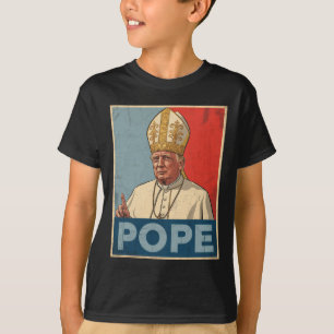 Pope Trump Funny Trump Vatican Christian Retro Chu T-Shirt