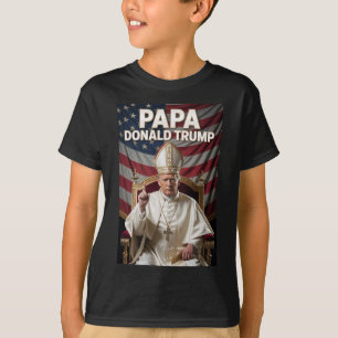 Pope Trump Funny Trump Vatican Christian Retro Chu T-Shirt