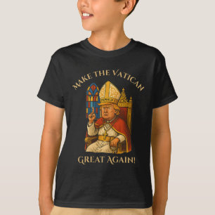 Pope Trump Funny Trump Vatican Christian Retro Chu T-Shirt