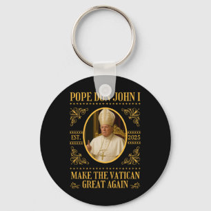 Pope Trump Pope Don John I Funny Political Satire Keychain