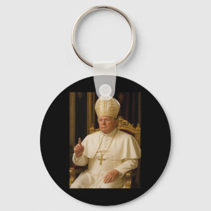 Pope Trump Pope Funny Trump Vatican Christian Retr Keychain