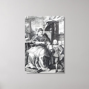 Pope Urban VIII with his nephews Canvas Print