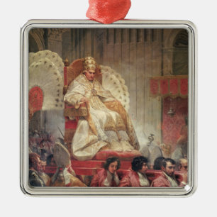 Pope VIII  in St. Peter's on the Sedia Gestatoria Metal Ornament