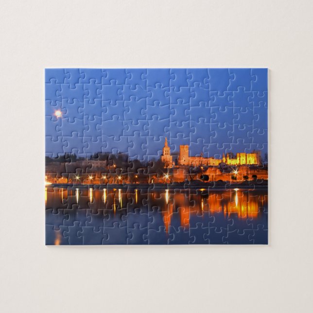 Pope's Palace in Avignon and the Rhone river at Jigsaw Puzzle (Horizontal)