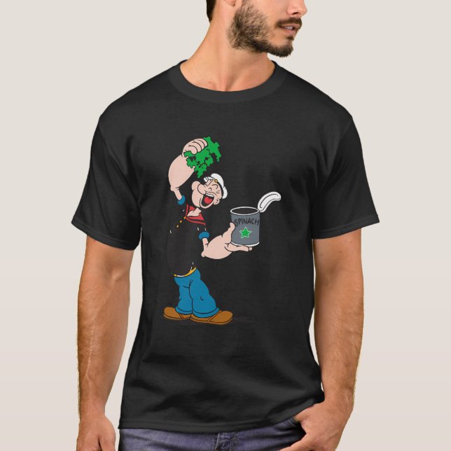 Popeye Eating Spinach T-Shirt (Front)