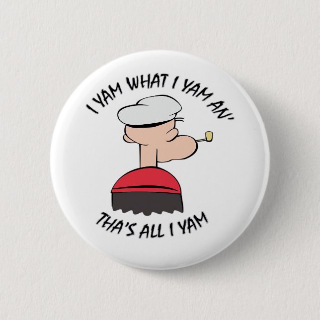 Popeye I Yam What I Yam Classic 2 Inch Round Button (Front)