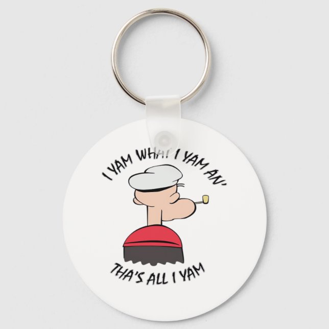 Popeye I Yam What I Yam Classic Keychain (Front)