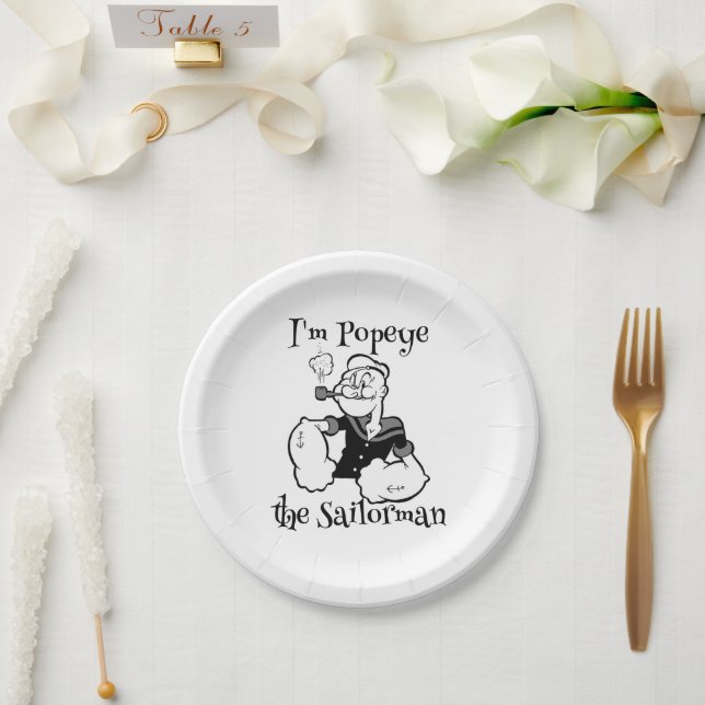 Popeye Paper Plate (Wedding)