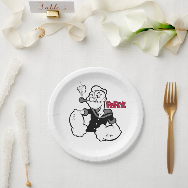 Popeye Paper Plate (Wedding)