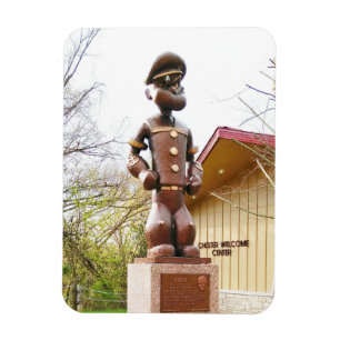 Popeye Statue, Segar Memorial Park, Chester IL Magnet