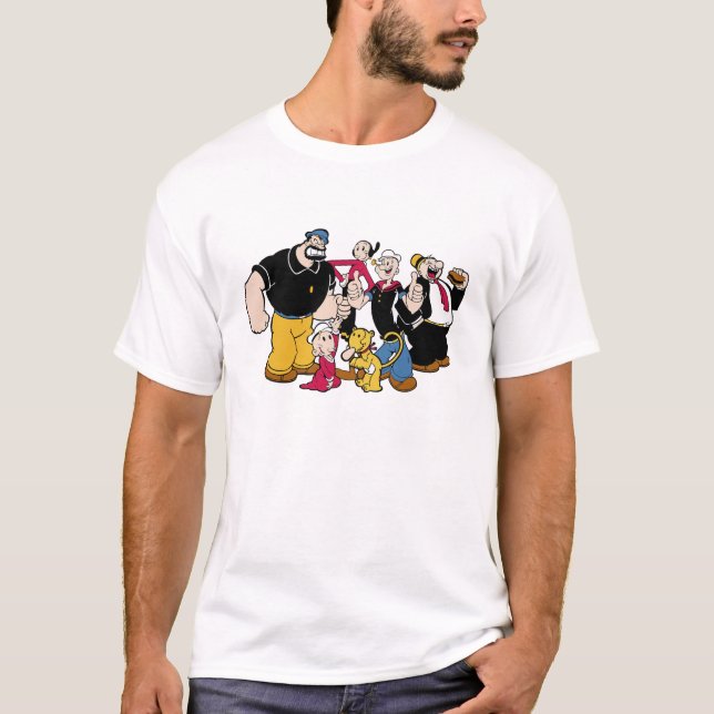 Popeye the sailor man and family T-Shirt (Front)