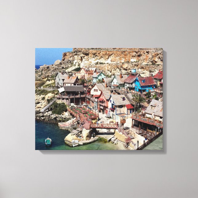 Popeye Village Malta Canvas Print (Front)