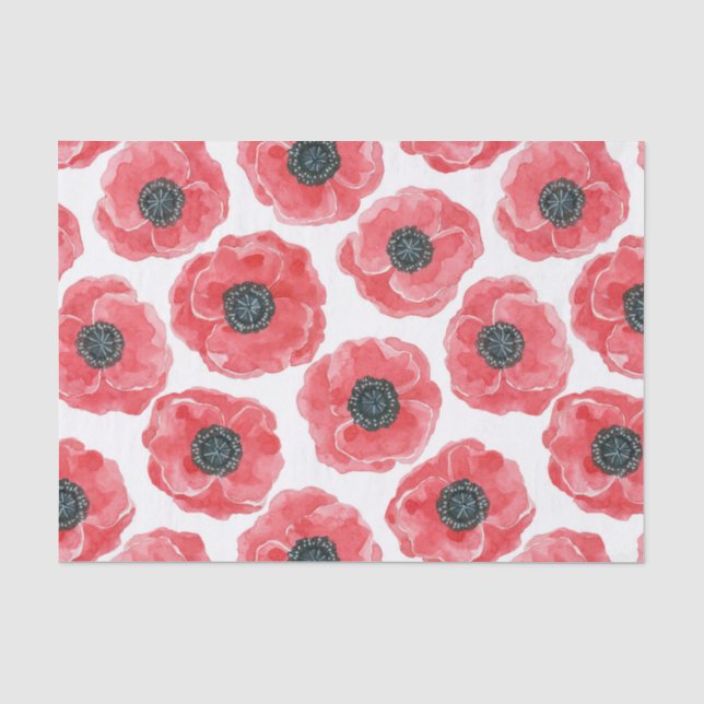 Popies watercolor tissue paper (Front)