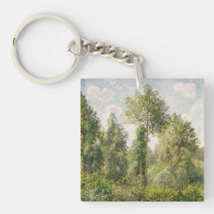 Poplars, Éragny  Camille Pissarro      Keychain