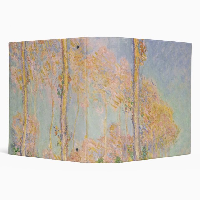 Poplars, impressionist landscape, Claude Monet Binder (Background)