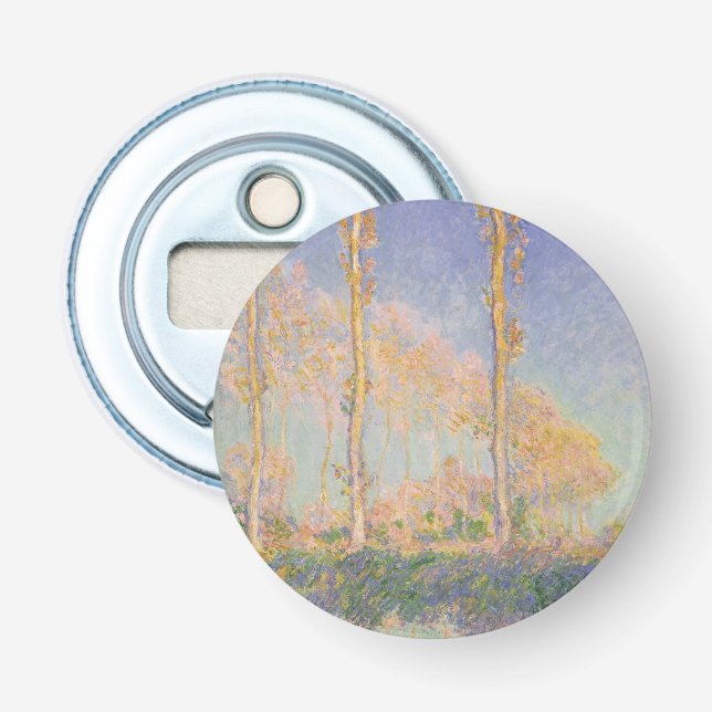 Poplars, impressionist landscape, Claude Monet Bottle Opener (Front)