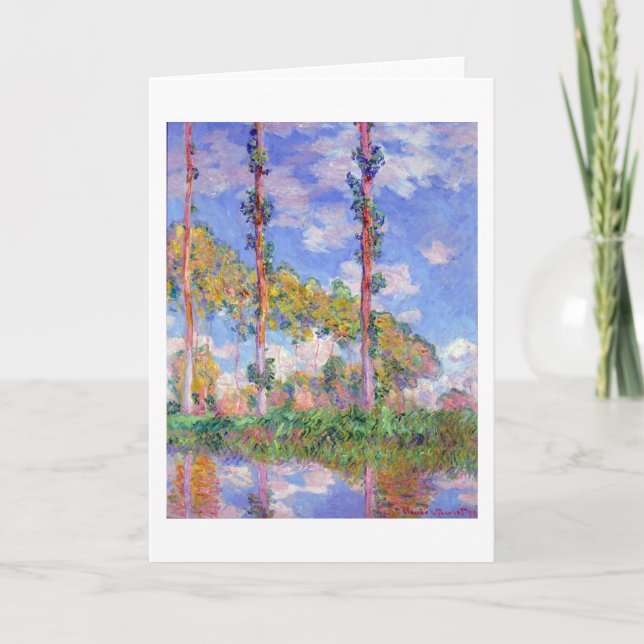 Poplars in the Sun, Monet Card (Front)