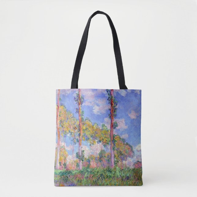Poplars in the Sun, Monet Tote Bag (Front)