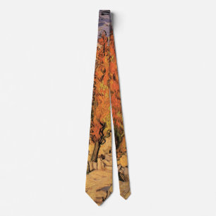 Poplars on Road Through Hills by Vincent van Gogh Tie