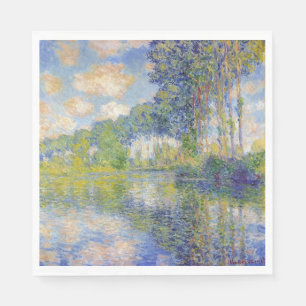 Poplars on the River Epte (by Claude Monet) Napkin