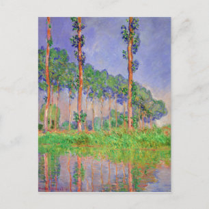 Poplars Pink Effect Monet Fine Art Postcard