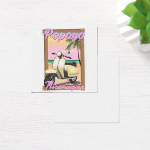 Popoyo Nicaragua beach travel poster