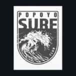 Popoyo Surf Club Nicaragua Emblem Postcard<br><div class="desc">Popoyo Surf Club design with ocean wave illustration in a badge style.</div>