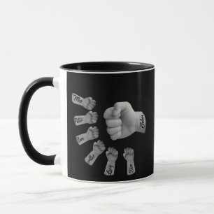 PopPa And kids Hand to Hands  Mug