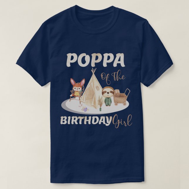 Poppa Of The Birthday Boy T-Shirt (Design Front)