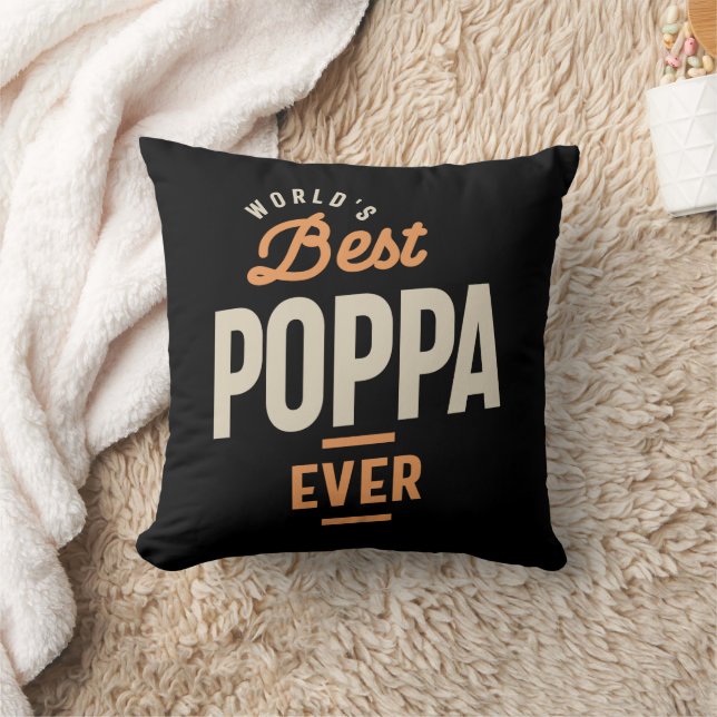 Poppa: Unmatched Excellence Throw Pillow (Blanket)