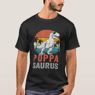 Poppasaurus T Rex Dinosaur Poppa Saurus Family Mat T-Shirt