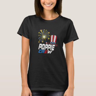 Poppie Crew 4th Of July Patriotic American Family T-Shirt