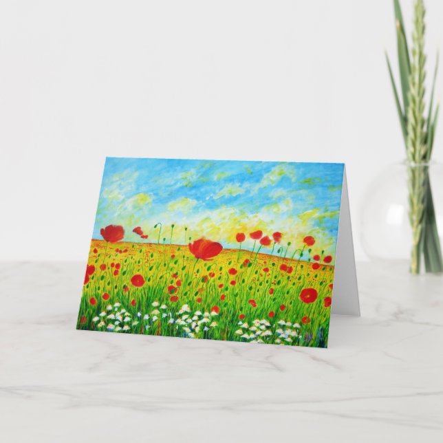 Poppie field Belgium Card (Front)