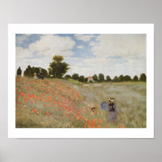 POPPIE FIELD by CLAUDE MONET Poster