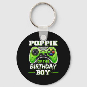 Poppie Of The Birthday Boy Decorations Video Gamer Keychain