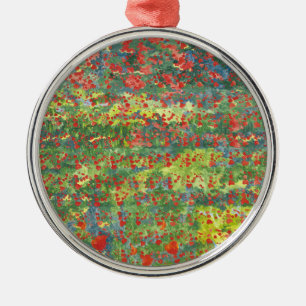 Poppies 2012 metal ornament