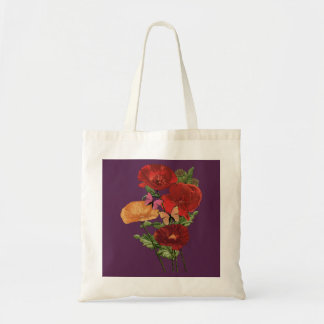 Poppies And Butterflies Tote Bag