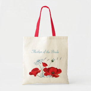 Poppies and Daisies Personalized Tote Bag