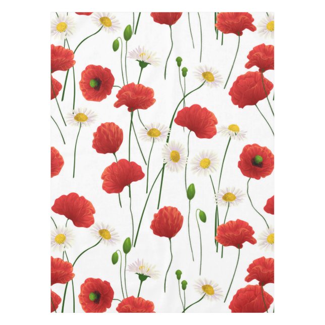 Poppies and daisies tablecloth (Front)