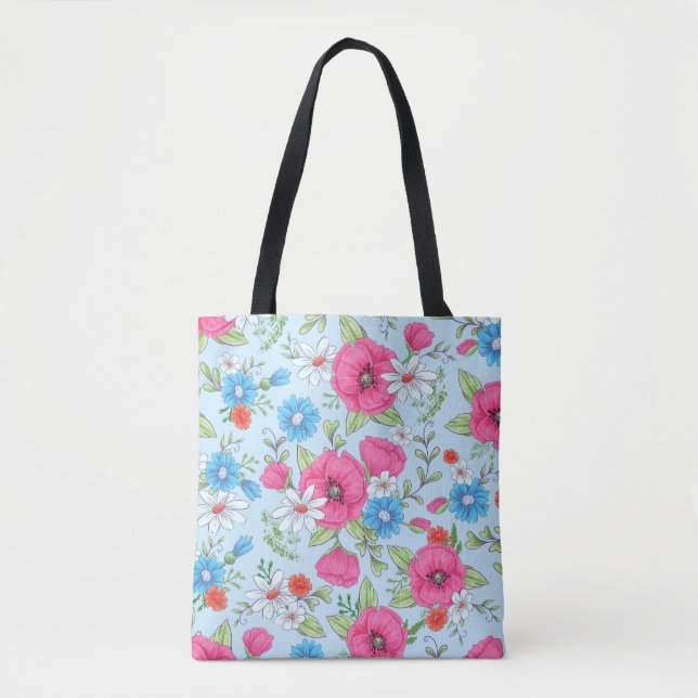 Poppies and Daisies Tote (Front)