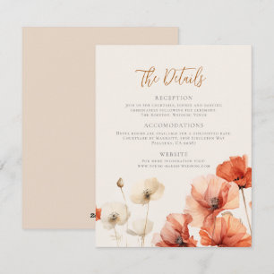 Poppies and Wildflowers The Details Wedding Holiday Card