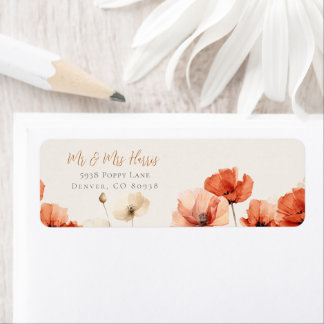 Poppies and Wildflowers Wedding RSVP
