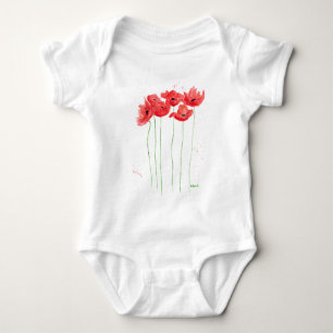 Poppies Baby Bodysuit