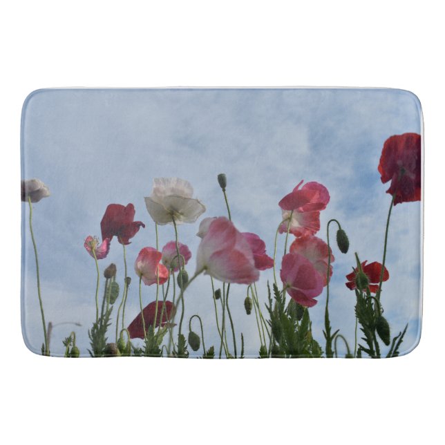 Poppies  bath mat (Front)