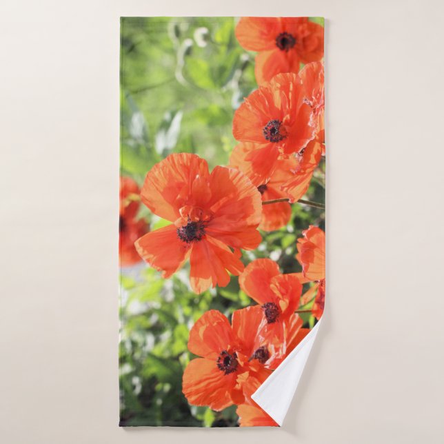 Poppies  bath towel (Bath Towel)