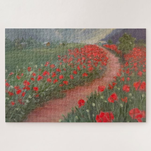 Poppies Before The Storm Jigsaw Puzzle (Horizontal)