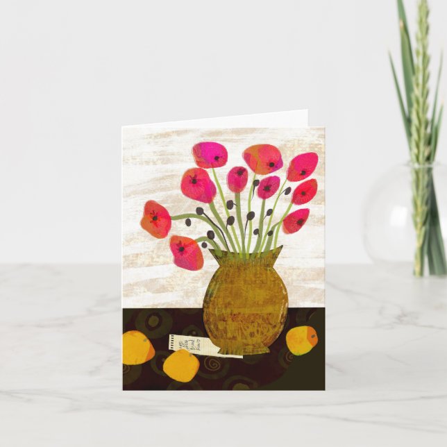 Poppies BLANK Greeting Card (Front)