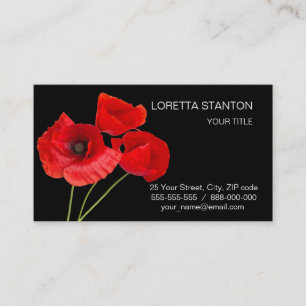 Poppies Business Card